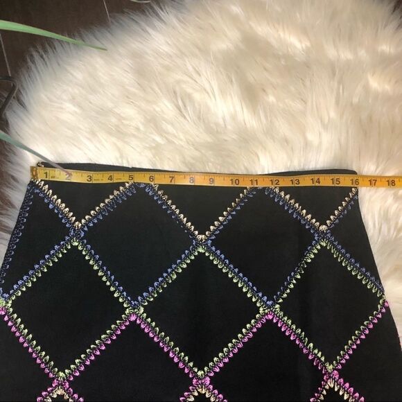 Metrostyle multicolor suede skirt sz 12 - Picture 7 of 8